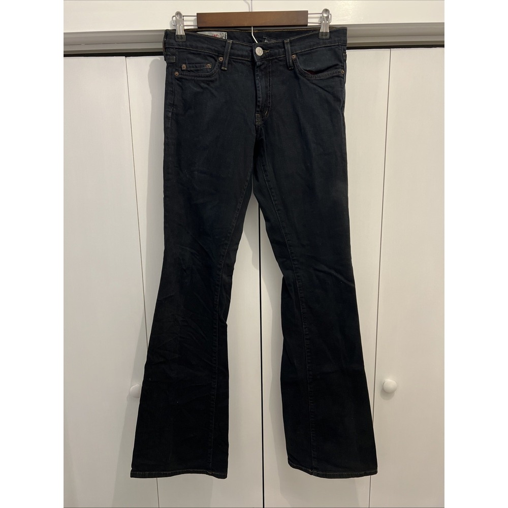 VTG Y2K Red Engine Bootcut/Flared Jeans Women's Sz 28 MADE IN USA, Meas 30x34